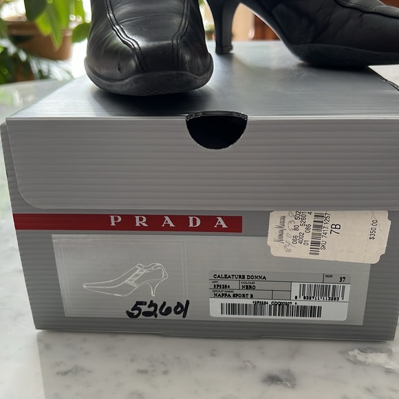 Prada Calzature Donna Nero Nappa Sport Booties size 37 - Picture 2 of 13